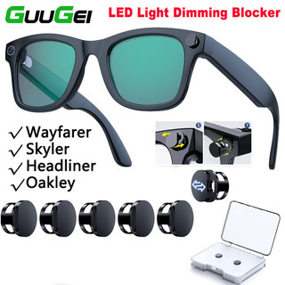 2/4/6Pcs สติกเกอร์กันแสง LED Rayban Meta Oakley/Wayfarer/Skyler/Headliner Glasses Camera Light Cover