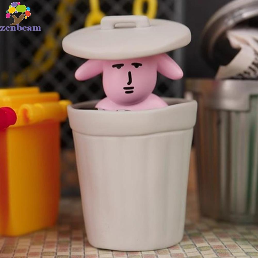 ZENBEAM My Friend Rabbit Action Figure, รูปปั้นการ์ตูนกระต่ายสีชมพูตุ๊กตา, Desktop Decor Collection 