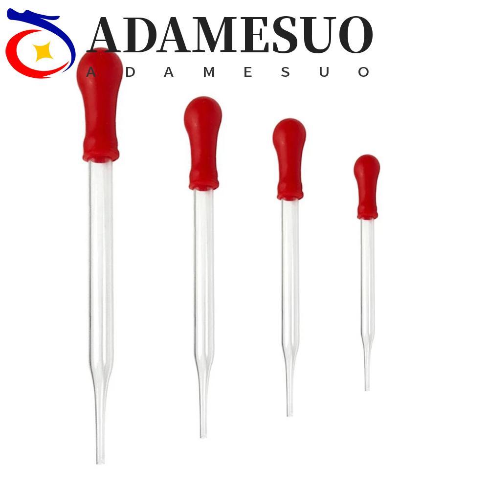 ADAMESUO แก้ว Dropper การทดลองอุปกรณ์การสอนหัวยางโปร่งใส Frameless เคมียา Dropper