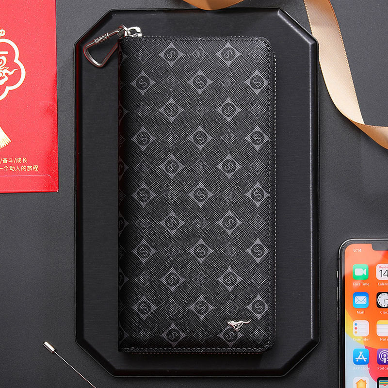 Seven Wolves Mens Wallets Long Trend Wallets Business Youth Wallets High-End Fashion Multifunctional