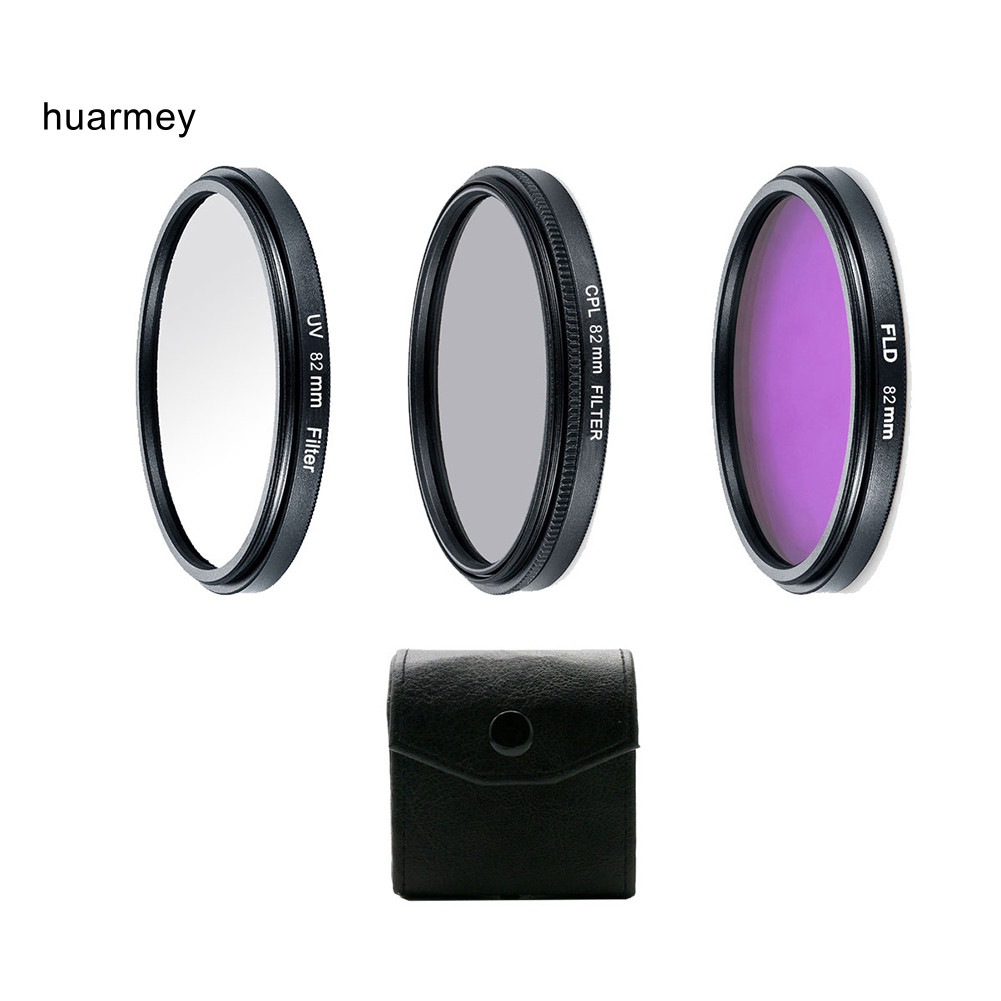HUARMAEY Professional UV CPL Polarizer FLD Photo Photo Photography Filter Kit สําหรับกล้อง SLR
