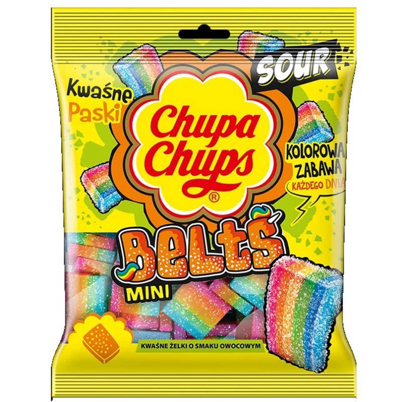 จูปาจุ๊ปส์ซาวส์ไบทส์ขนมเคี้ยวหนึบกลิ่นผลไม้รวม 80กรัม Chupa Chups Sour Bites 80g. [หมายเลขบาร์โค้ด 8935001723219 ]