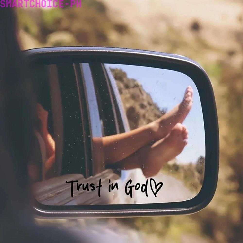 ไวนิล Decal Trust in God สําหรับกระจกมองหลังรถยนต์รถจักรยานยนต์ 9 ซม. กันน้ํา