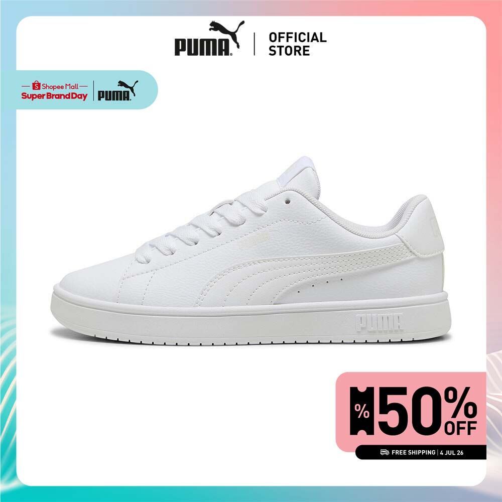 PUMA Kids รองเท้าผ้าใบ Ballkid สำหรับเด็กโต Unisex สีขาว - 40176501