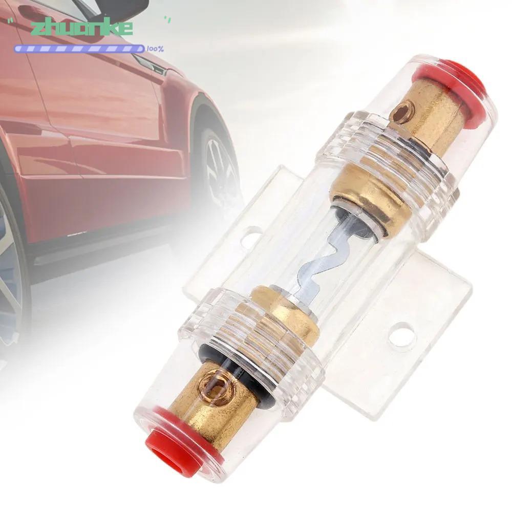 ZHUANPH Car Fuse Holder Block, AGU DC 12V Car Audio Fuse, Inline 30-100A Gold Plated Car Stereo Audi