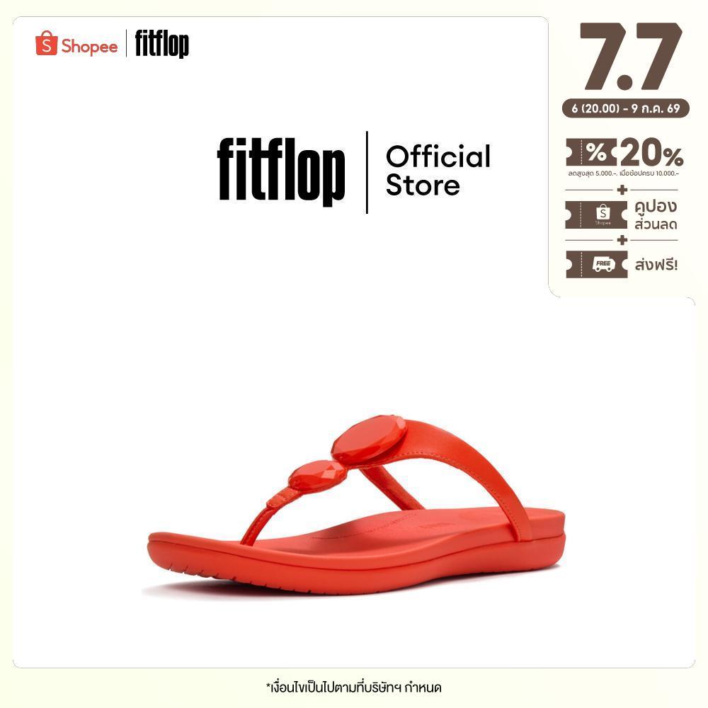 FITFLOP SOLAY GLOSSY-DISC T/P รองเท้าแตะแบบหูหนีบผู้หญิง รุ่น A5W-D49 สี CHERRY TOMATO