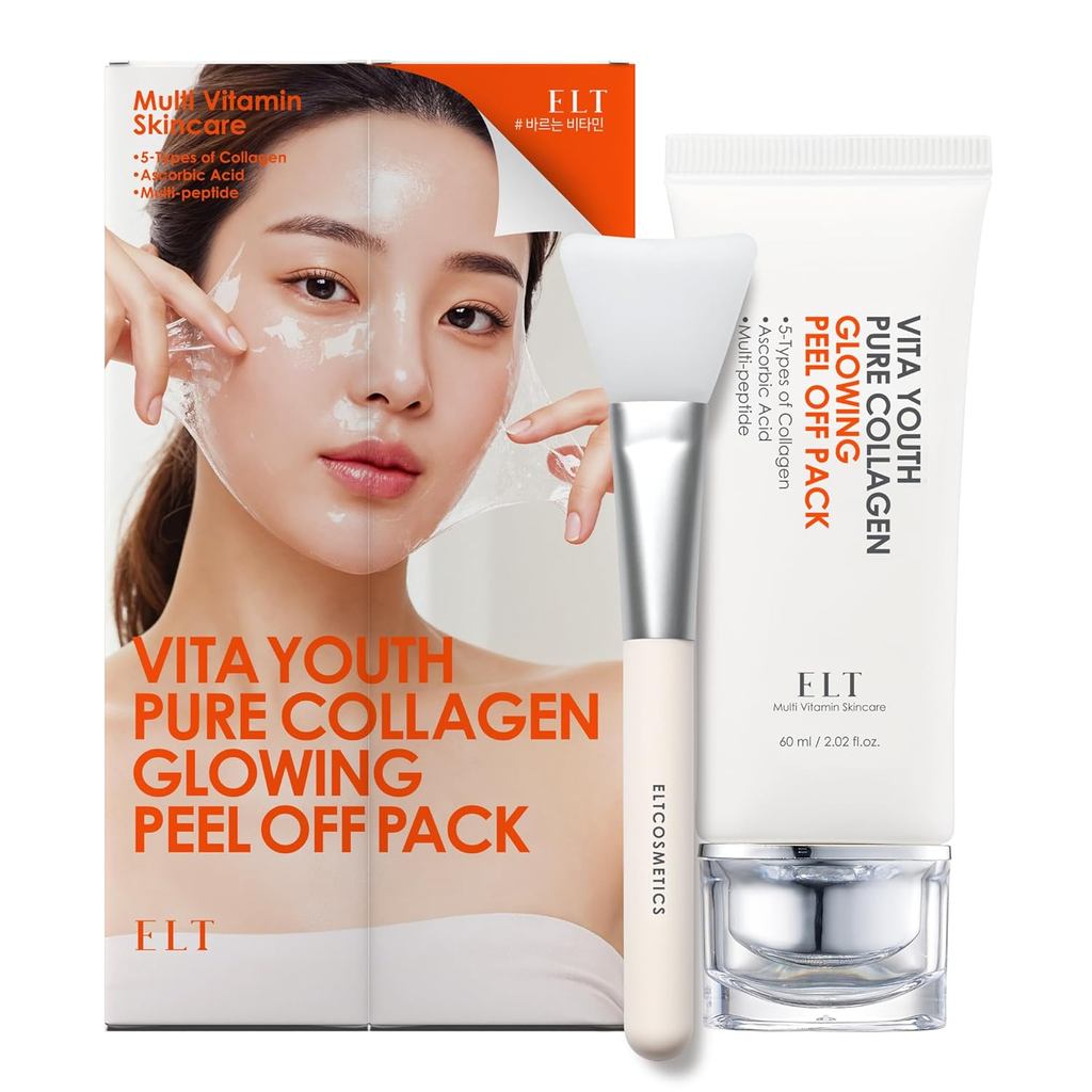 ELT Collagen Peel Off Face Mask Pack - Korean Wrapping Face Peel Mask - Hydrating & Firming Facial M