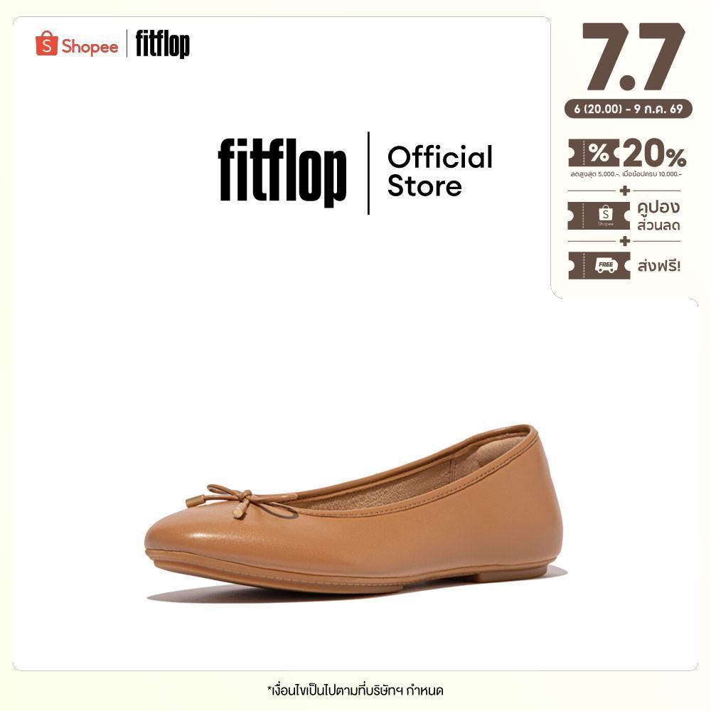 FITFLOP DELICATO BOW SOFT BALLET FLATS รองเท้าคัทชูผู้หญิง รุ่น HX8-A69 สี DESERT TAN