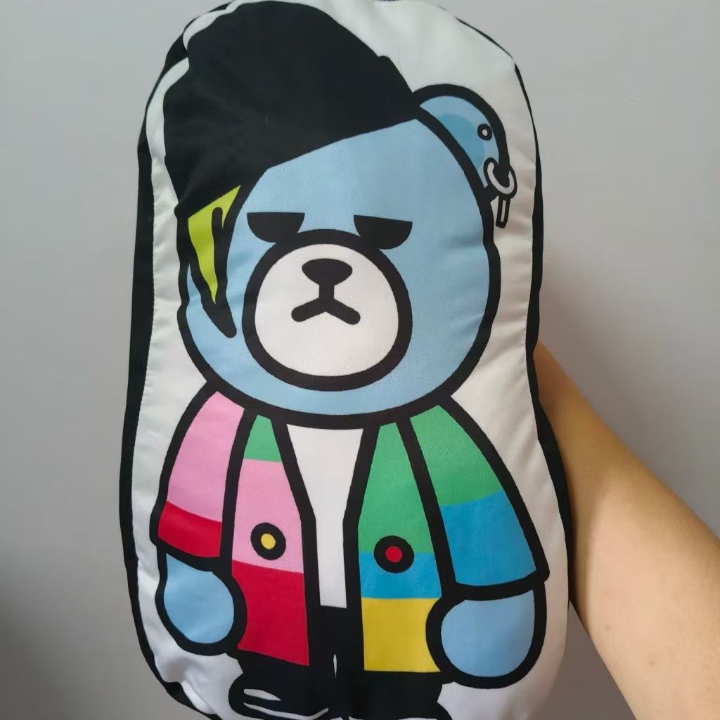 Bigbang krunk Bear krunk Bear หมอนการ์ตูน Flannel เบาะนุ่มของเล่นตุ๊กตา Nap หมอนนอน