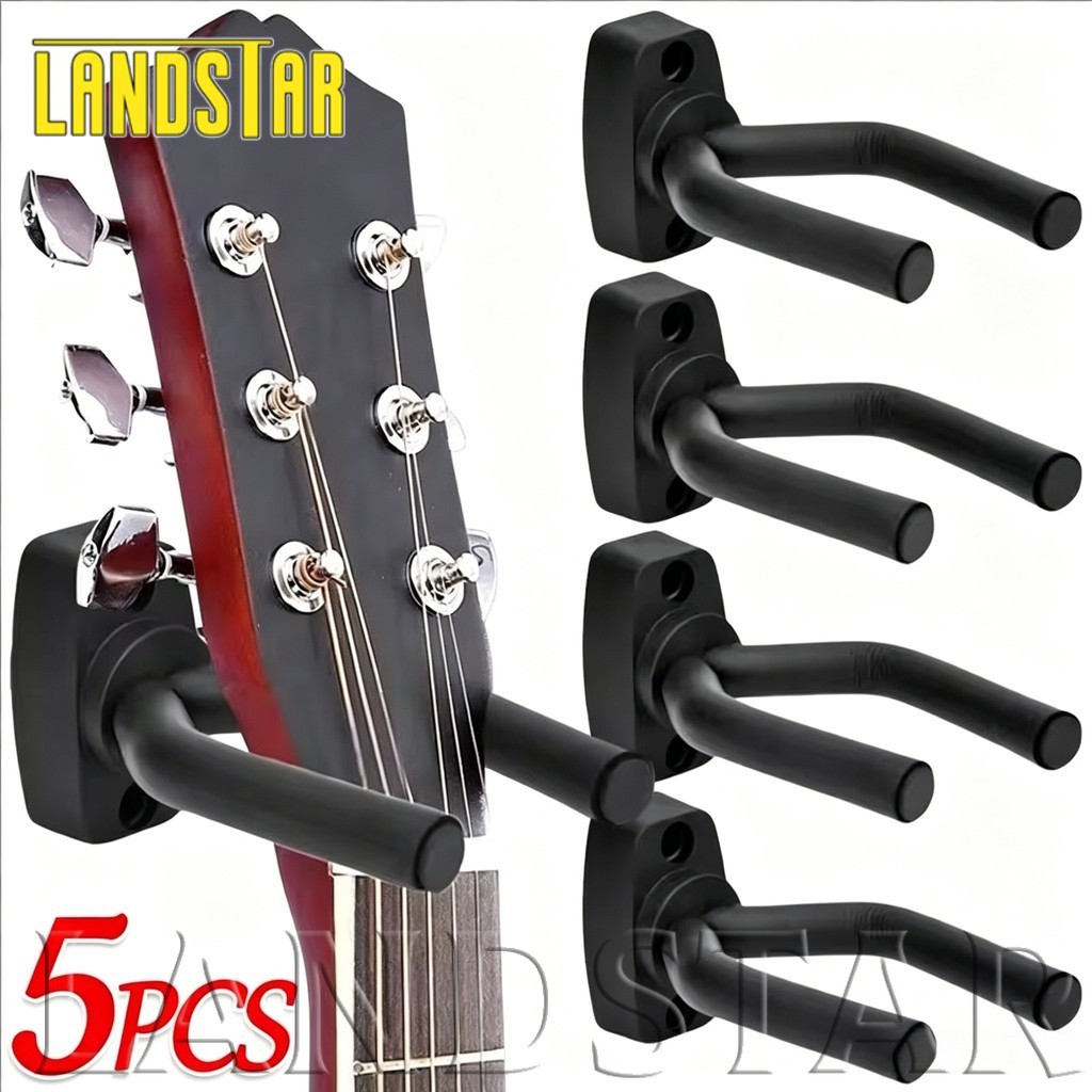 [H&L] 1/2/3/4/5PCS - Universal Metal Guitar Wall Hanger Sturdy-Non Slip Sponge Pad Protective-Home S