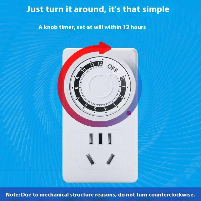 Well Universal Mechanical Timer Switch Outlet 12/24 ชั่วโมง Cyclic Loop Plug สําหรับห้องครัว TH