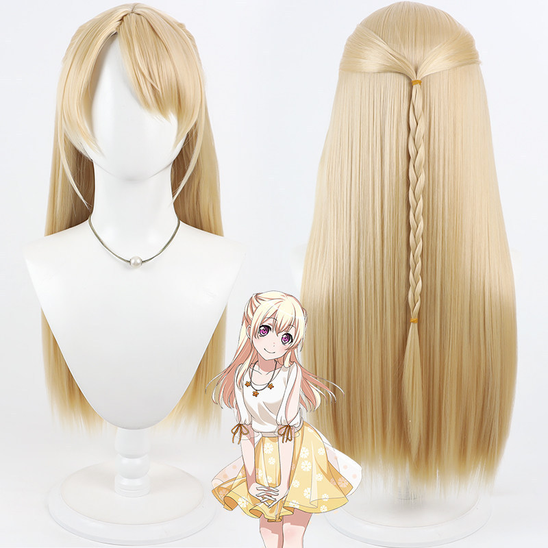 BanG Dream! Chisato Shirasagi Cosplay Wig Realistic Simulation Scalp Top Heat Resistant Synthetic Ha