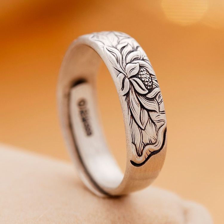 Silver handmade fashion rings in stock, unique and personalized rings10tt Ancient Silver Craft tb999
