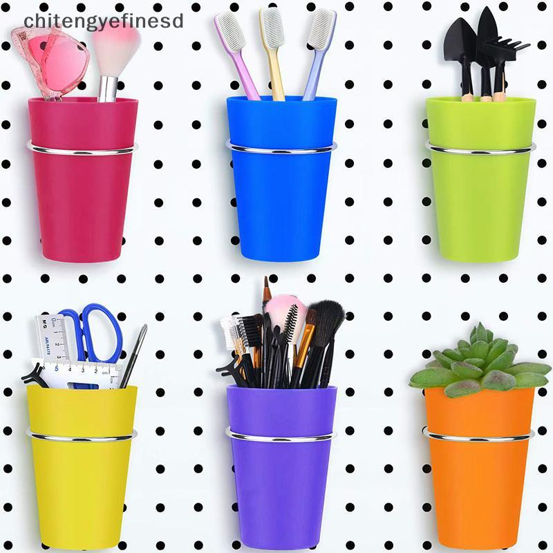 Chitengyefinesd Pegboard Cup Holder Set for Craft Room, Ribbon & Tool Organizer Accessories GYE