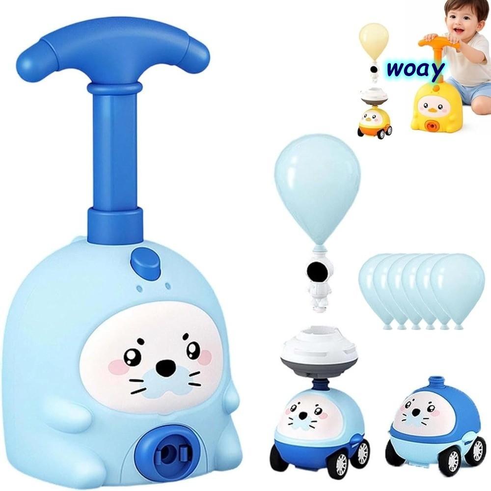 WOAY ของเล่นรถบอลลูน, Inertial Air Power Duck Balloon Launcher ของเล่น, Seal Science Pig Animal Balloon Car Parent-child Interaction