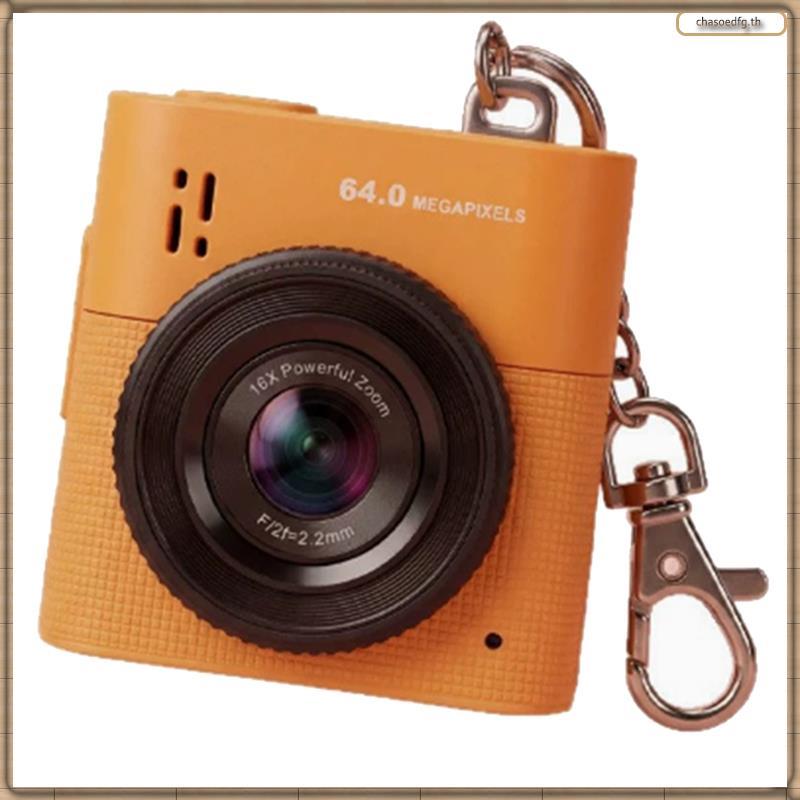 [BP] 64MP Mini Thumb Camera Student Action Camera 16x Digital Zoom 1.4" หน้าจอ IPS กล้องวิดีโอแบบพกพ