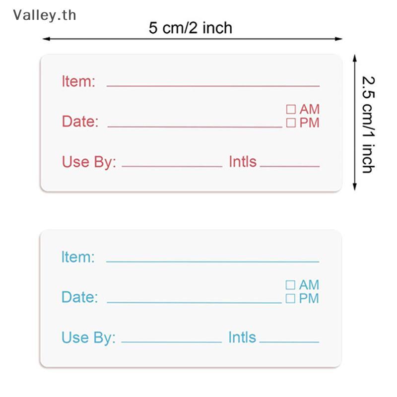 [Valley] 500 ชิ้น/ม้วนห้องครัว Stier ตู้เย็นตู้แช่แข็งเก็บอาหารวันที่เนื้อหาป้าย TH