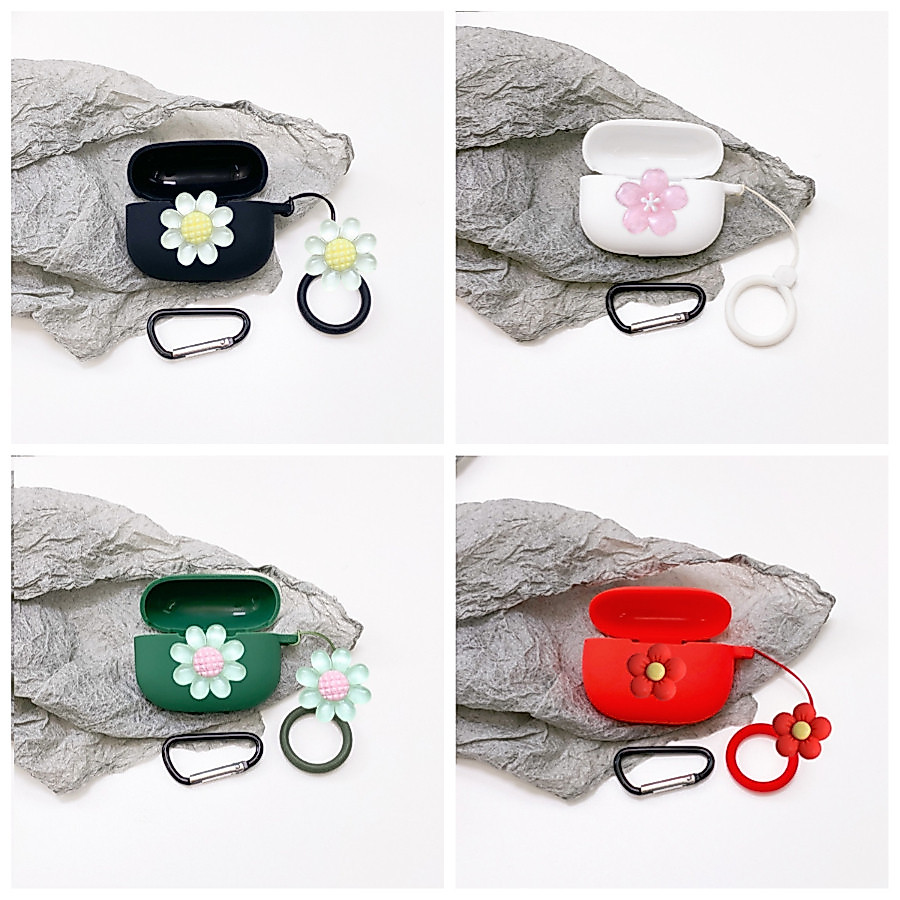 ดอกไม้สําหรับ QCY MeloBuds N70 /N20 /N60/HT19/Crossky C30/C50 /ArcBuds Lite ซิลิโคนหูฟังสําหรับ QCY 