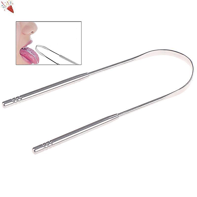 Agth 1 ชิ้นสแตนเลสลิ้นทําความสะอาด Scraper Oral Care Bad Breath Sweeper เครื่องมือ Jelly