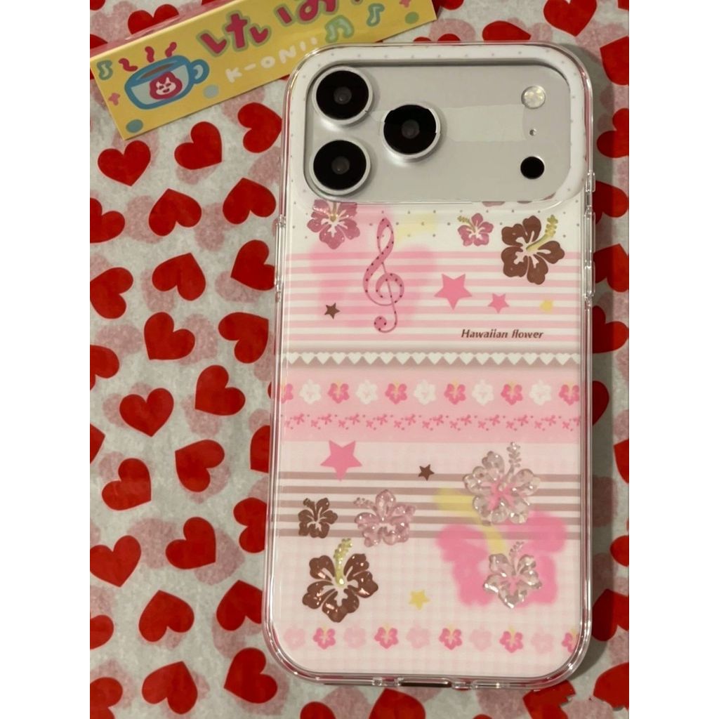 เคสโทรศัพท์ เหมาะสําหรับ iPhone X XS XR XSMAX 11 12 13 14 15 16 17 Pro max Plus สี Hibiscus ดอกไม้กั