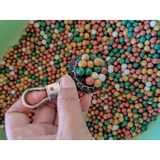 ลูกดินเผา 8 mm(400ลูก) ผสมผงเหล็ก เคลือบผิวมัน