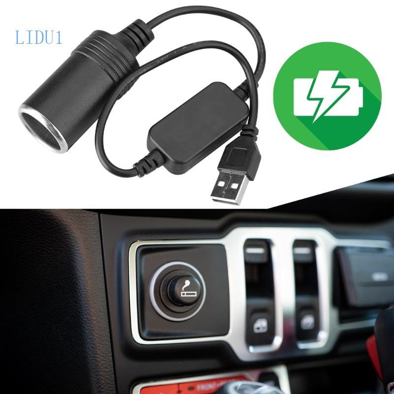 LIDU1 USB 5V ถึง 12V อะแดปเตอร์ไฟแช็ก USB 5V 2 4A ถึง 12V 1A Step Up รถ