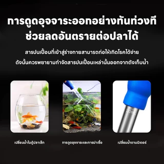 หลอดดูดขี้ปลา ที่ดูดขี้ปลา จุกยาง มีมาตราส่วน ท่อดูดขี้ปลา ท่อดูดตู้ปลา ดูดเศษพื้นในตู้ปลา ไม่แตกง่ายใช้งานยาวนาน