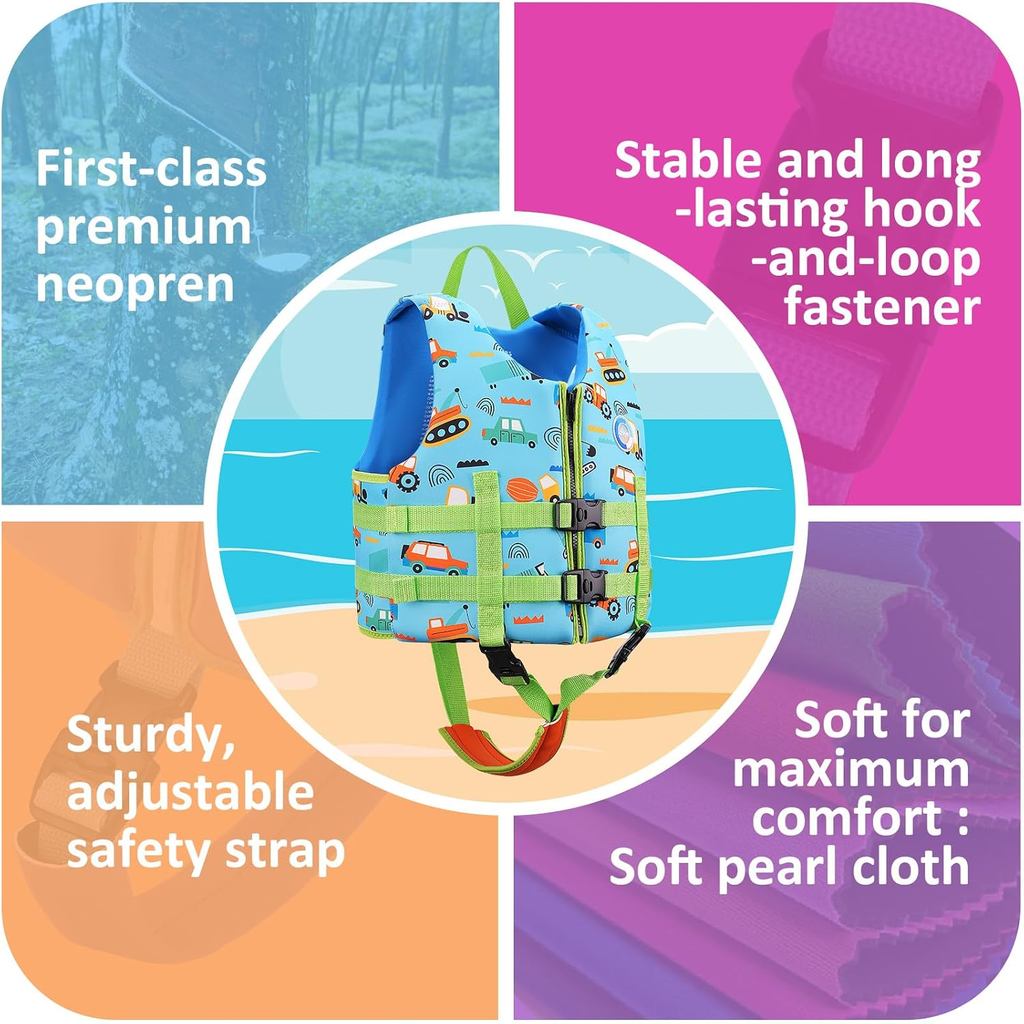 WINMAX Kids Life Jacket เสื้อแจ็คเก็ตนิรภัยพยุงตัวว่ายน้ํากลางแจ้ง สไตล์เข็มขัดพร้อมของขวัญ — صورة 4