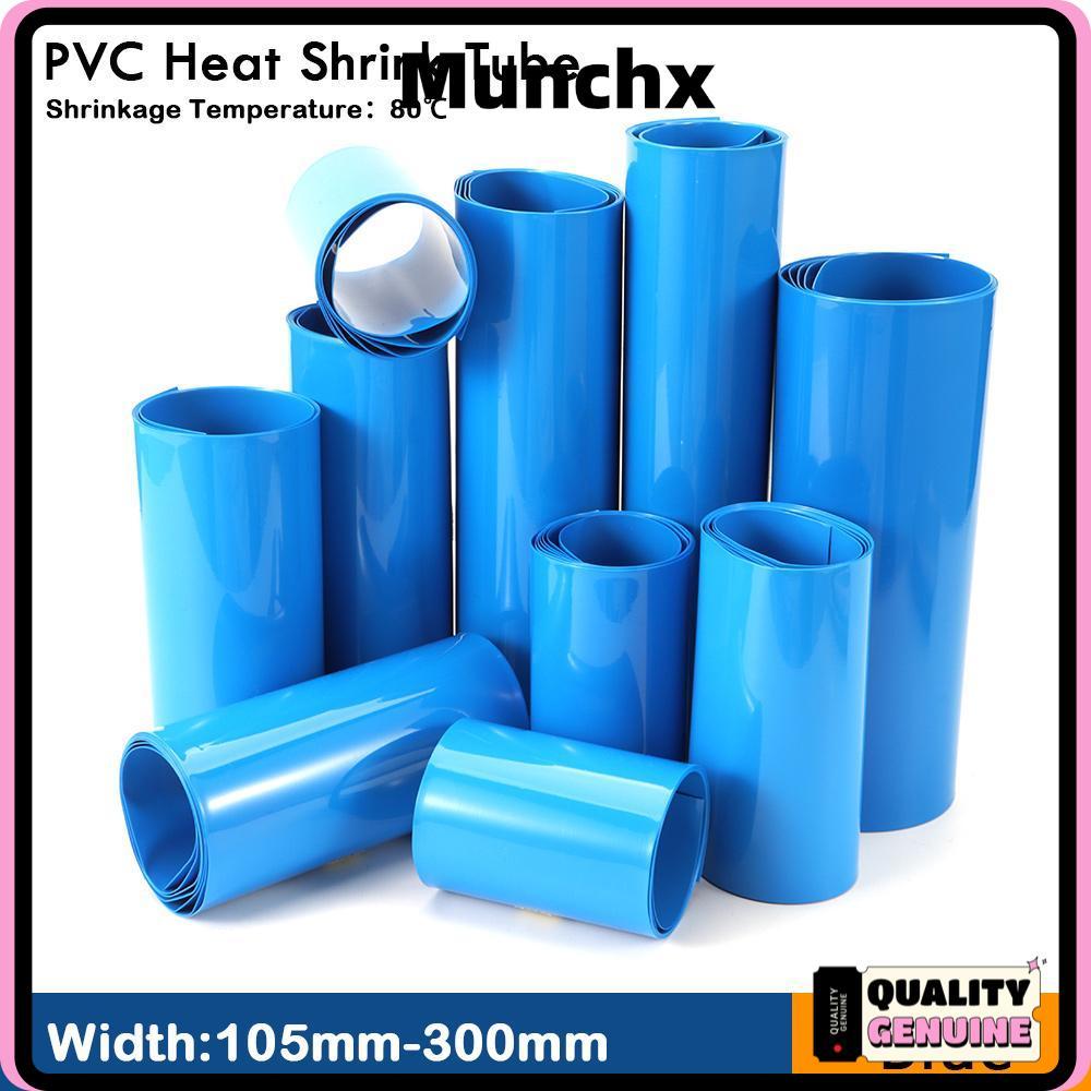 MUNCHX 1 เมตร/แพ็คฟิล์มหด,พีวีซี 18650 แบตเตอรี่แพ็คท่อหดความร้อน,70-200 มม.ความกว้าง Li-ion Wrap หลายขนาดแขนเทป