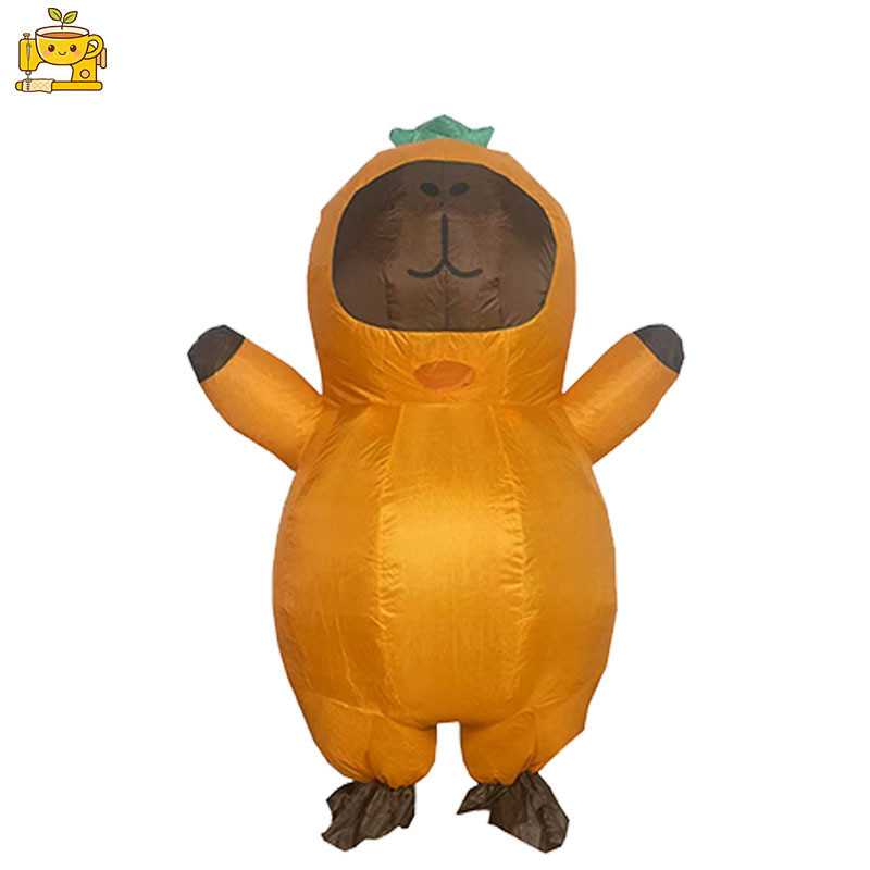 น่ารักหัวไชเท้า Capybara Inflatable Mascot เครื่องแต่งกายฮาโลวีนการ์ตูนคอสเพลย์ชุด Party Stage แสดง Blow Up ชุด