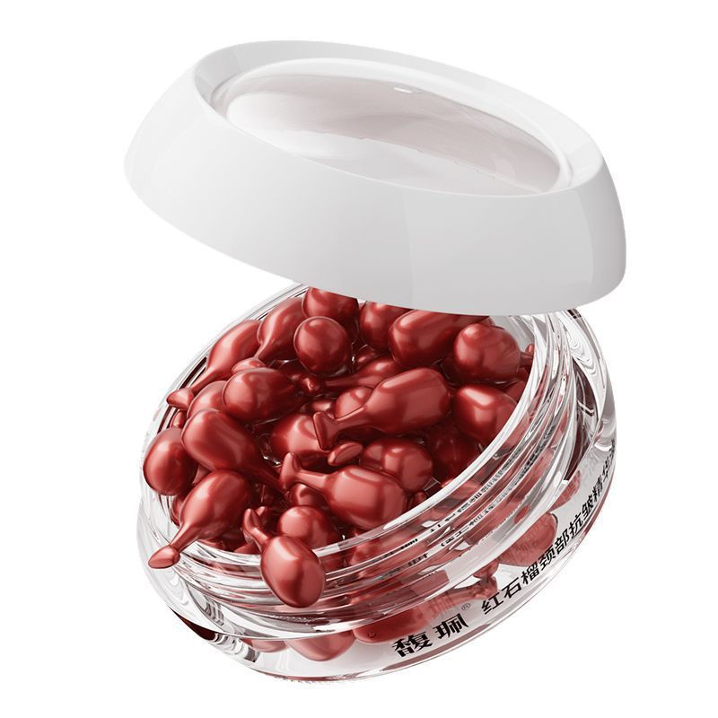 ขายร้อน~[ Fu Pei] สีแดงทับทิมคอขัด Essence Oil คอสาย Lifting Firming Moisturizing นวดคอคอ Fine Lines