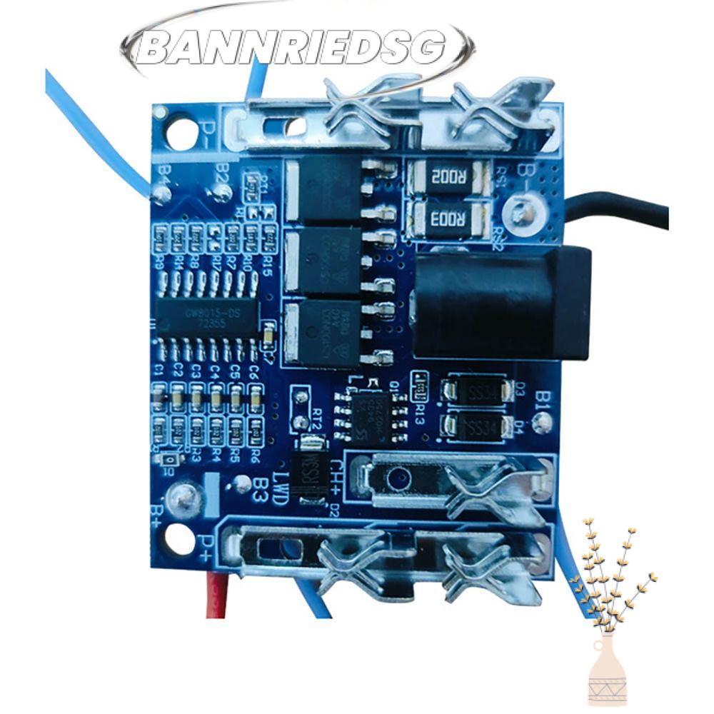 BANNRIEDSG989YR บอร์ดป้องกันการชาร์จแบตเตอรี่,วงจรป้องกัน Li-Ion 5S BMS, Pack 18/21V 20A แบตเตอรี่ลิเธียมแพ็คป้องกันเครื่องมือไฟฟ้า