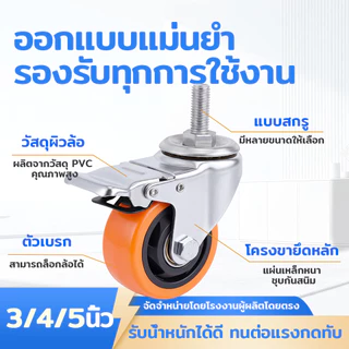 ล้อรถเข็น 3นิ้ว 4นิ้ว 5นิ้ว ลูกล้อรถเข็น ล้ออะไหล่รถเข็น