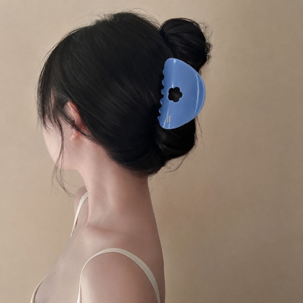 Simple All Build Hairclip ใหม่ Hollow ดอกไม้หวานขนาดเล็กสดผมหยิก Shark Hairclip เครื่องประดับผมหญิง — صورة 2