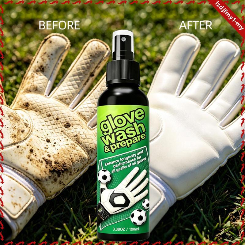 Leipupa สเปรย์ทําความสะอาดถุงมือฟุตบอล 3.38OZ Gentle Care อุปกรณ์ Remover สําหรับอุปกรณ์ผู้รักษาประต