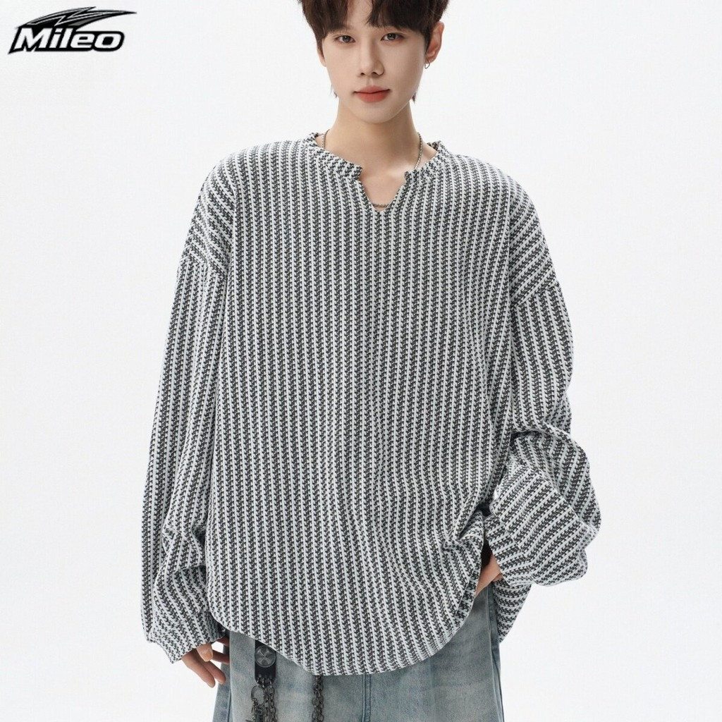 เสื้อเชิ้ตแขนยาวผู้ชาย สไตล์สตรีทแวร์ สำหรับฤดูใบไม้ผลิ ทรงคลายยุค ก้างปลาว่ายระบายอากาศ