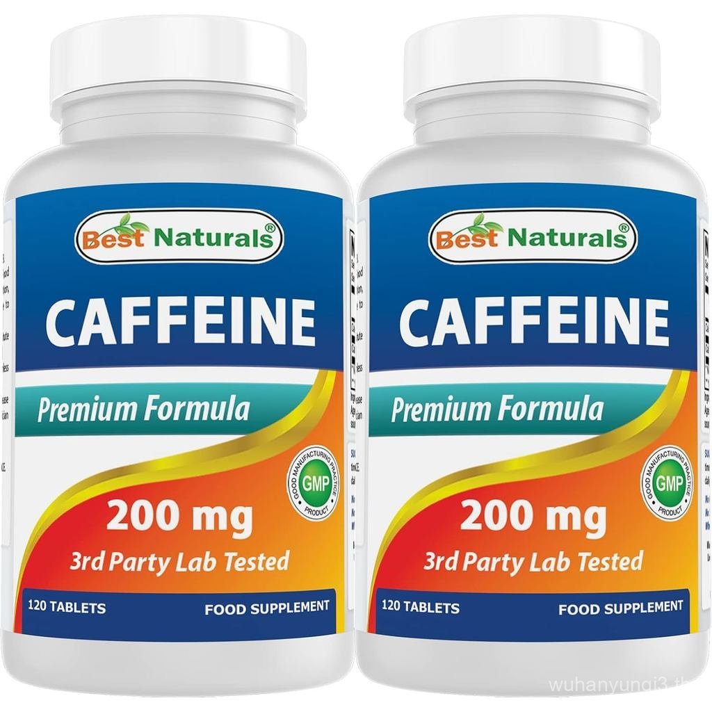 Best Naturals Caffeine Maximum Potency 200mg 120 เม็ด (120 Count (แพ็ค 2))