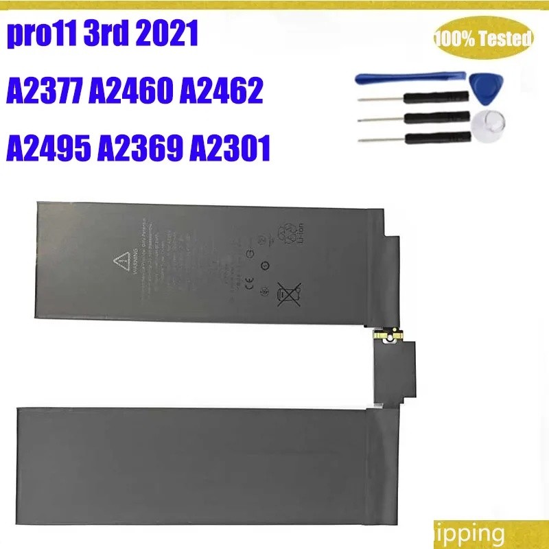 แบตเตอรี่สําหรับ iPad Pro 11 3nd 2021 A2377 A2460 A2462 A2495 A2369 A2301 แบตเตอรี่ + เครื่องมือ