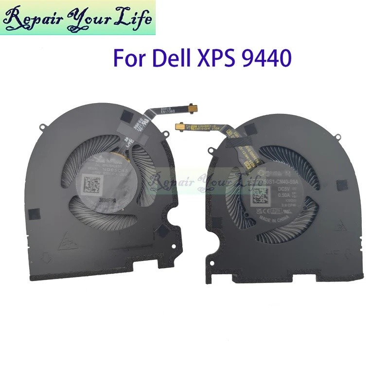 091DY0 0256J1 พัดลม CPU GPU สําหรับ Dell XPS 14 9440 หม้อน้ําระบายความร้อนแล็ปท็อป EG50050S1-CN50 CN