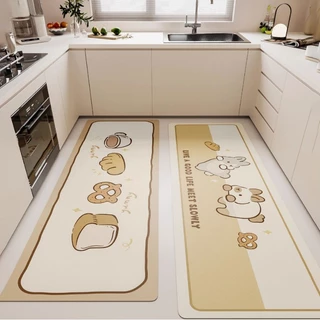COD พรมปูพื้น ขนาดใหญ่ 40x120CM ดูดซับน้ำได้ดี กันลื่น แห้งเร็ว รูปแบบการ์ตูนน่ารักสุด ๆ