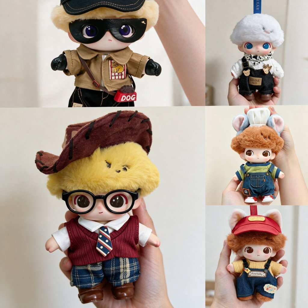 Dimoo pixar Series เสื้อผ้าเด็ก pixar ไวนิล Woody Bubble Xiaofei Xiaomi 10 ซม.เสื้อผ้าแทนเสื้อผ้าอุป