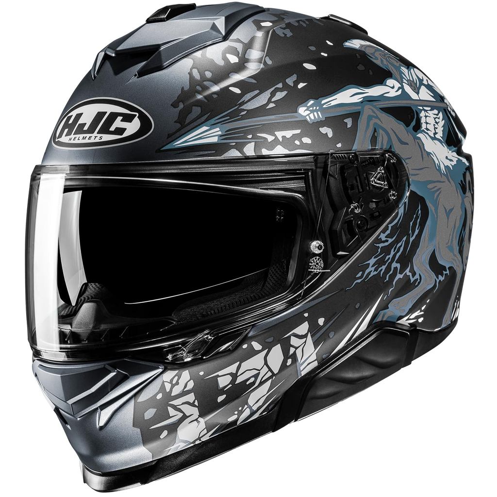 HJC HELMETS Full Face Motorcycle Helmet with Built-In Sun Visor, Ventilation, Removable Interior, an