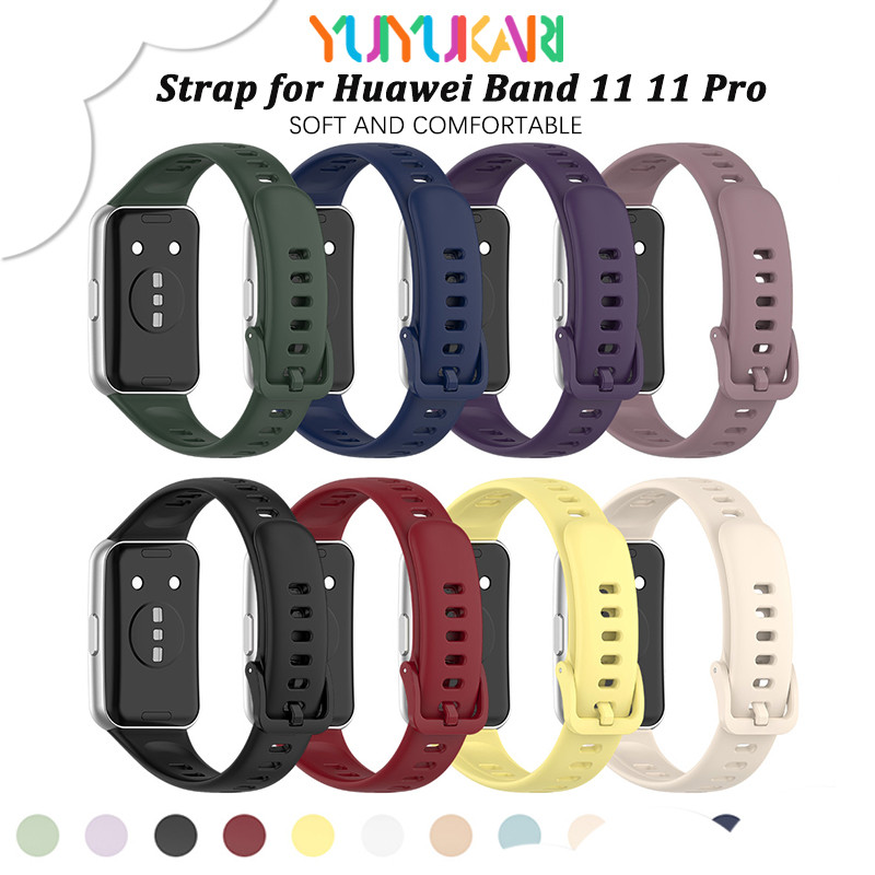 สายรัดข้อมือยางสำหรับ for Huawei Band 11 11 Pro Sport Silicone Band อุปกรณ์เสริมสายรัดข้อมือสำหรับ for Huawei Band 11