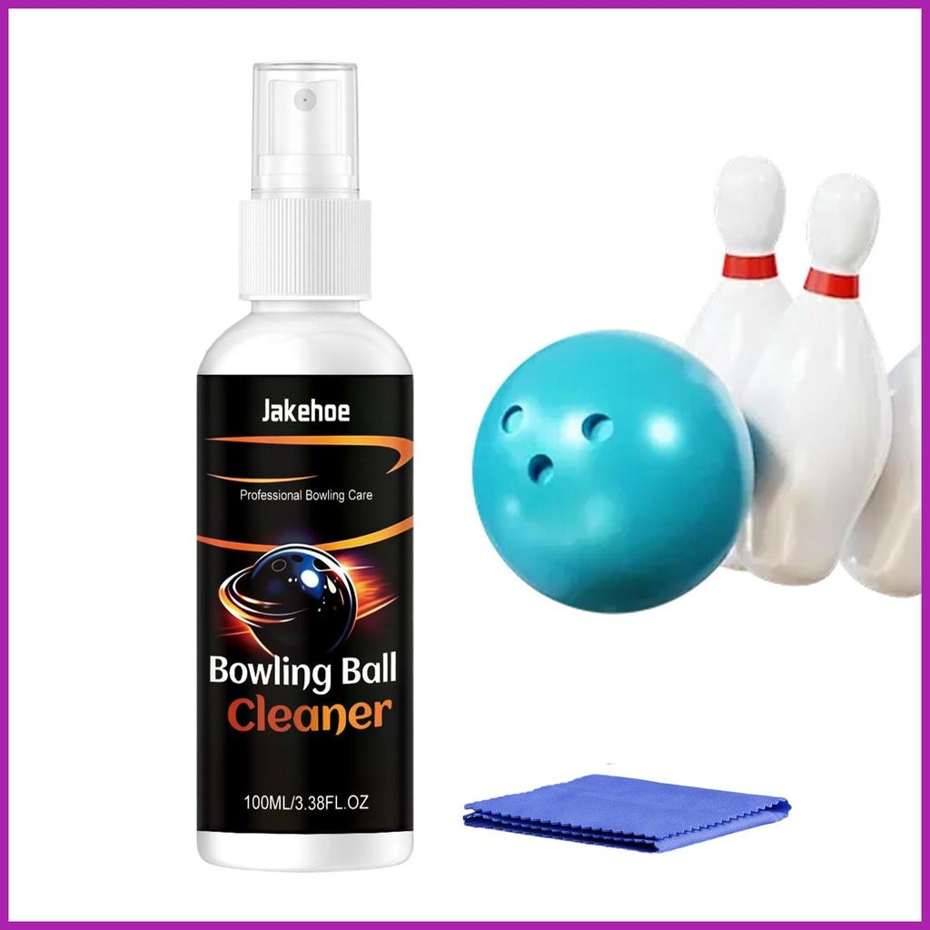 Bowling Ball สเปรย์ทําความสะอาด 100ml Fast-Acting ยาวนานพร้อมผ้าเช็ดตัว Bowling Ball ชุดทําความสะอาด