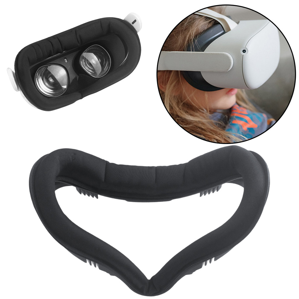 ZaylilyFor Oculus Quest 2 Face Cover PU Cushion Facial Interface Face Cover Case Bracket Kit Eye Pad