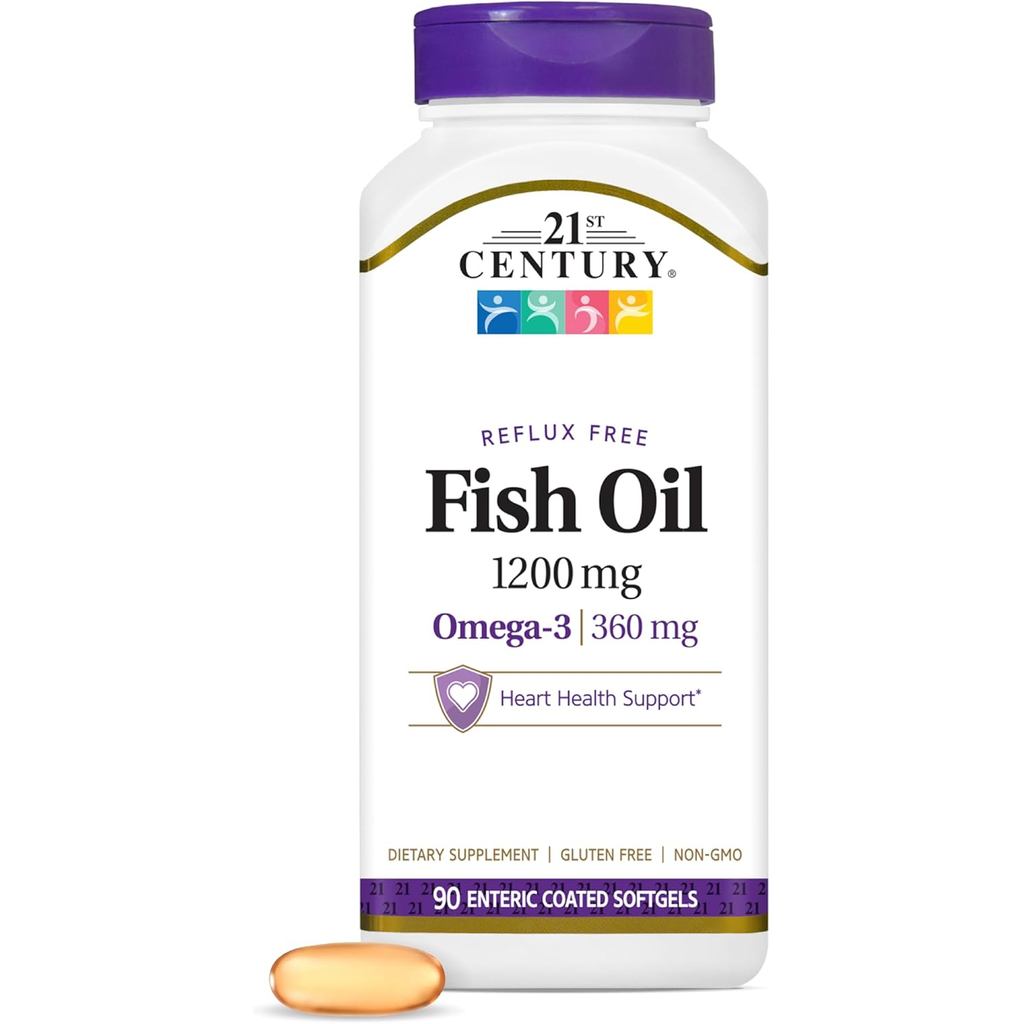 21st Century Oil 1200 mg เจลเคลือบลําไส้ 90-Count โดย 21st Century