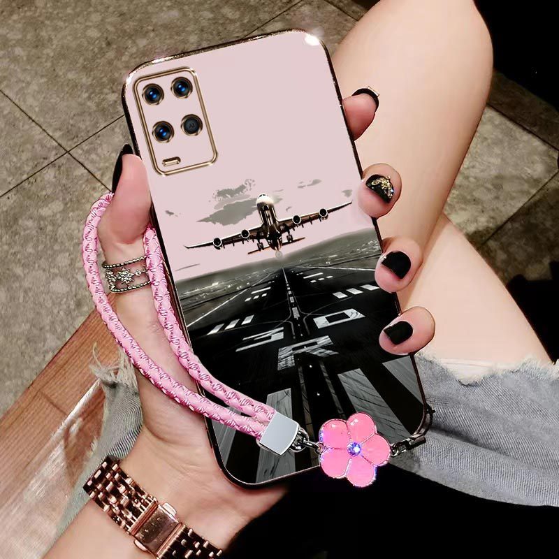 2 ชิ้น (สไตล์เครื่องบินเคสโทรศัพท์ + Lanyard) สําหรับ OPPO A54/A57S 4G/A57E/A57 4G/A53s/A53/A54s สบา