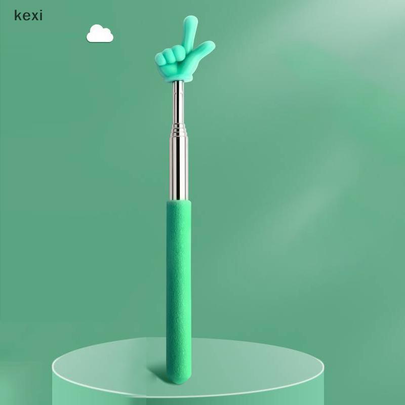 <kexiuaaa>Retractable Teacher Pointer Finger Design StainlessSteel Telescopic School Teaching Pointe
