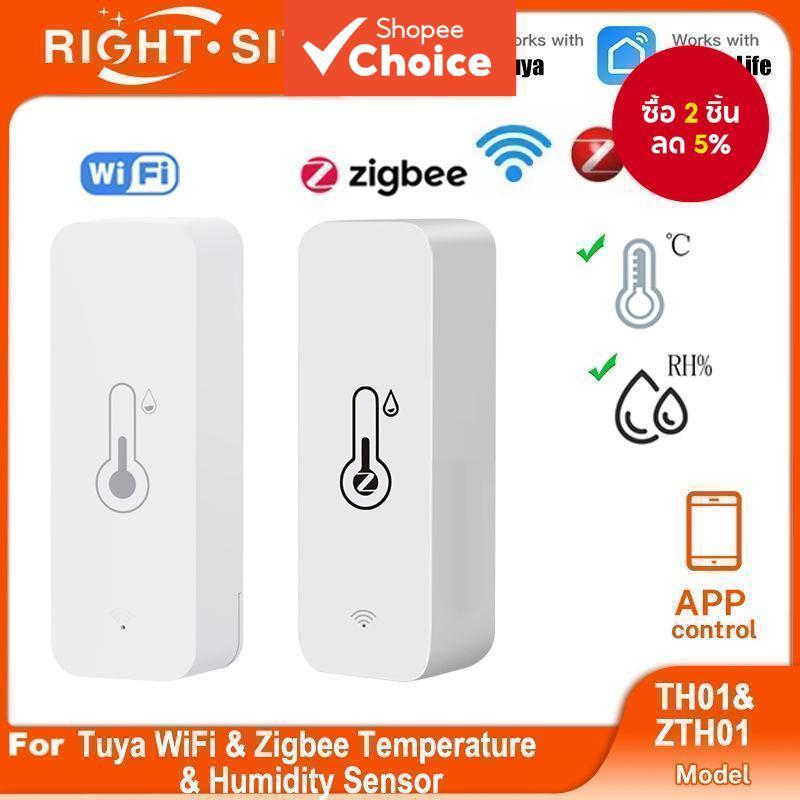 สําหรับ Tuya เซ็นเซอร์อุณหภูมิและความชื้น Zigbee สําหรับบ้านอัจฉริยะ เครื่องวัดอุณหภูมิและความชื้นในร่ม แอปตรวจสอบการทํางานร่วมกับ Google Home SmartLife Alexa
