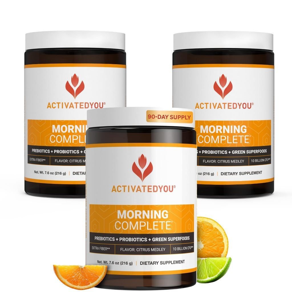 ACTIVATEDYOU Morning Complete Superfood Mix - Gut Health, Energy, 3 แพ็ค Citrus Blend VP4E
